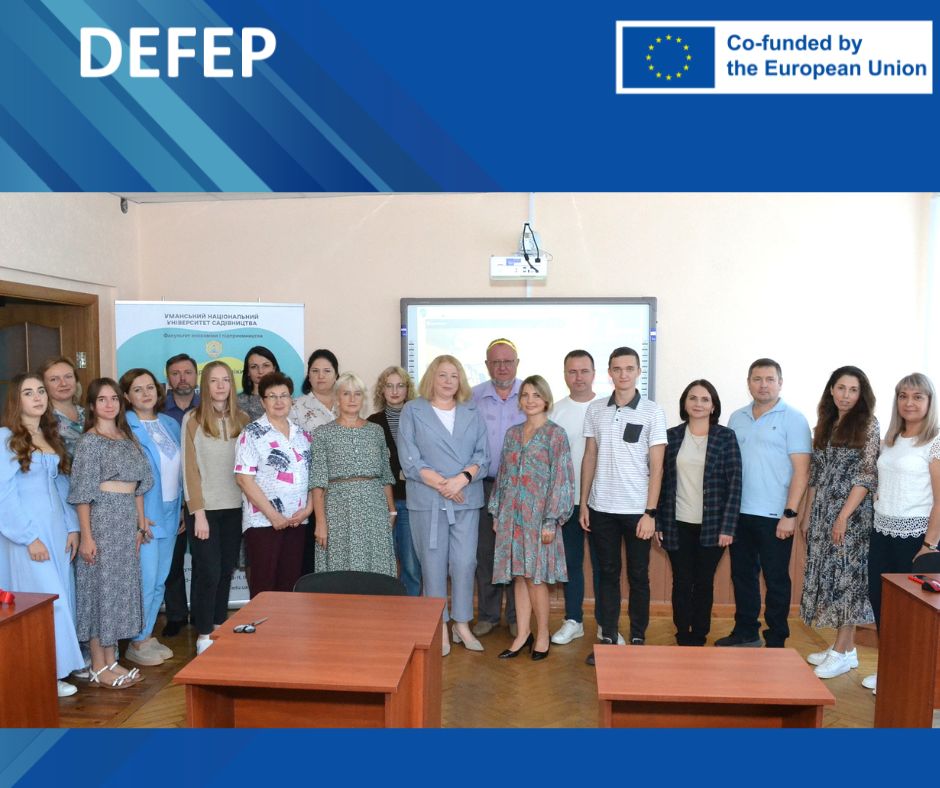 Відкриття лабораторії дистанційної освіти на кафедрі економіки Уманського національного університету садівництва в рамках проєкту Erasmus+ DEFEP